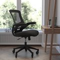 Flash Furniture Black Mesh Mid-Back Task Chair with Roller Wheels BL-X-5M-BK-RLB-GG